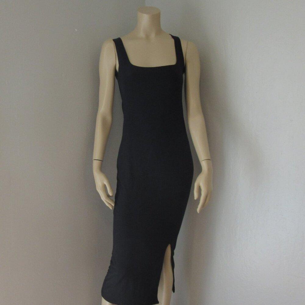 Nasty Gal Black Recycled Slinky Sleeveless NWT Size 10 US Midi Pullover Dress